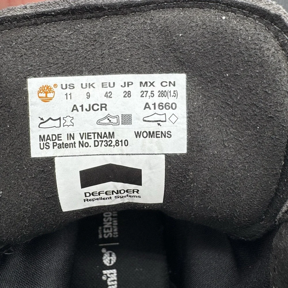 Timberland Kenniston Womens Size 11‎ Gray Leather Suede Hiker Sensorflex Boots